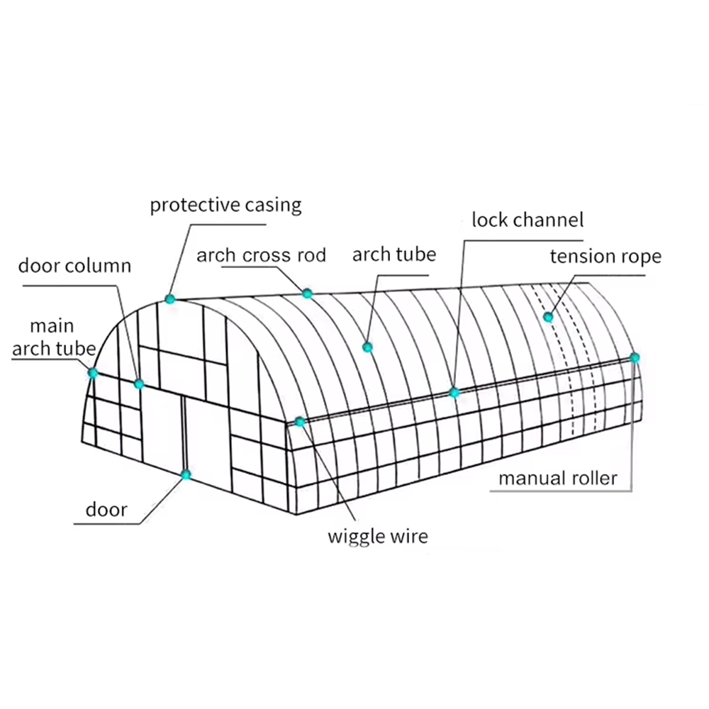 Single Span Tunnel Greenhouse – Arch Design for Nursery & Farming